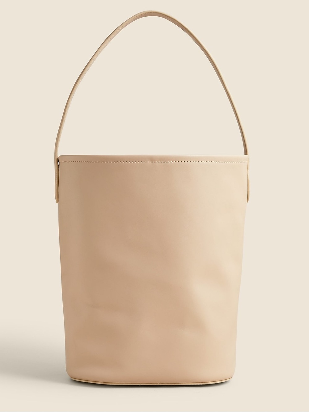 J Crew Berkeley Cream Bucket Bag Leather